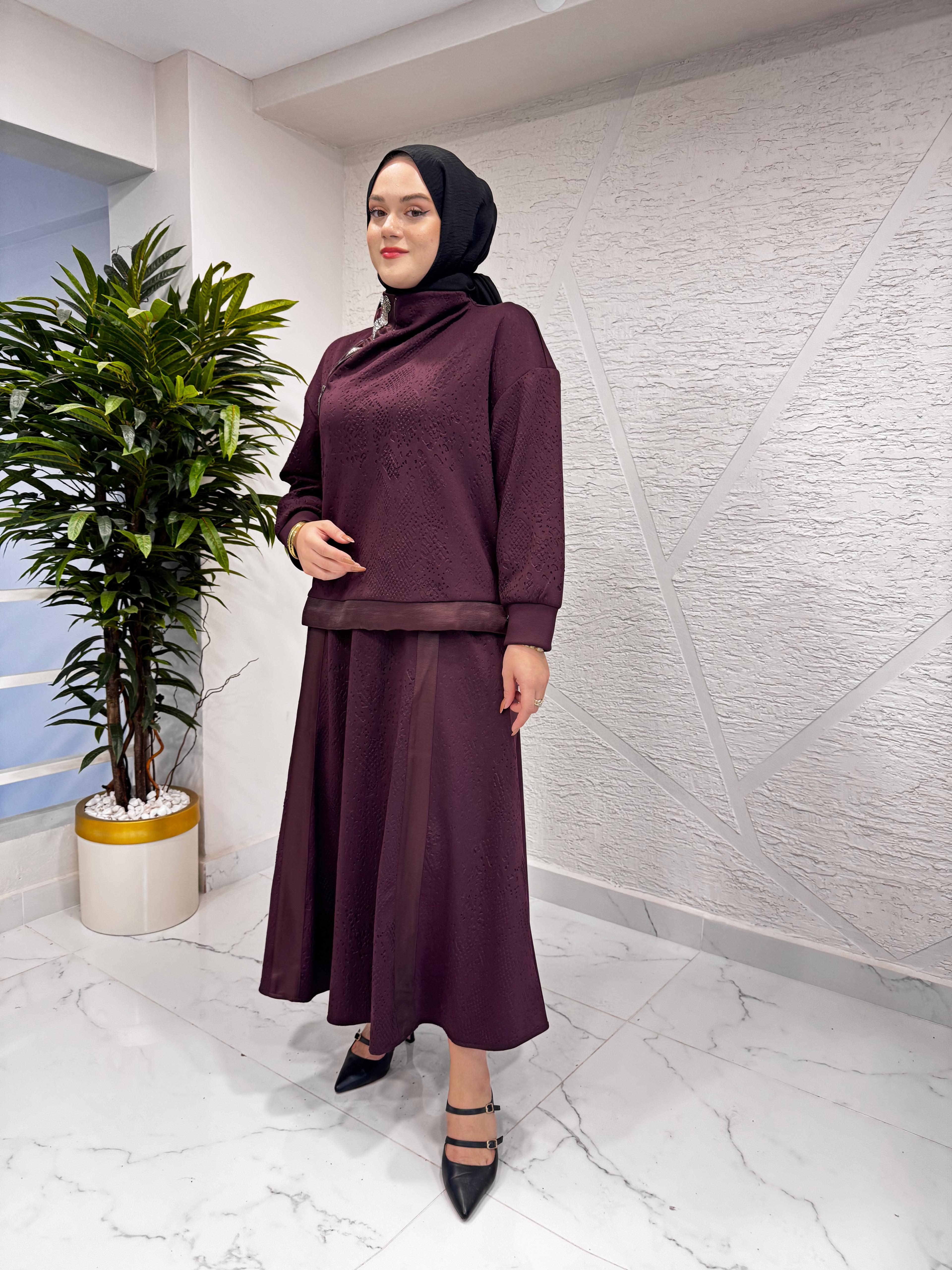 LISSMORE 5939 ETEKLİ TAKIM BORDO