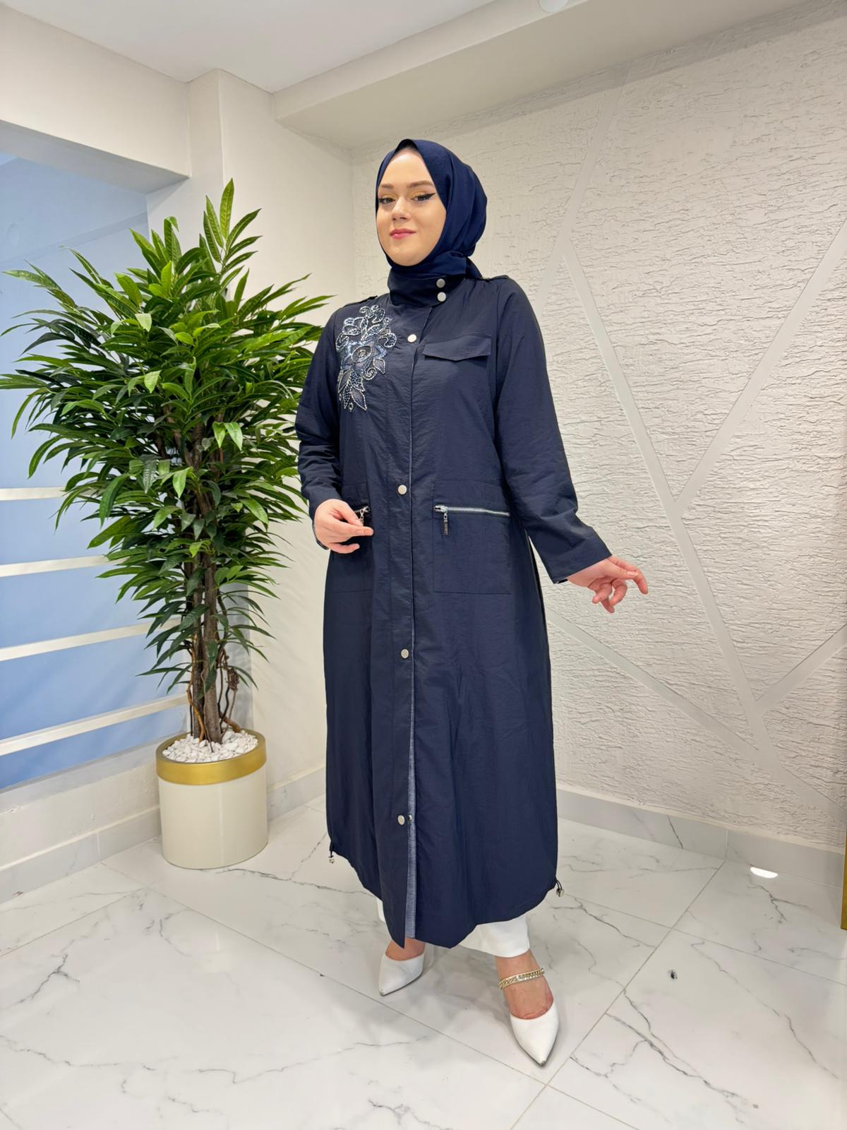 LISSMORE 6065 CEPLERİ FERMUAR DETAYLI KAP LACİVERT