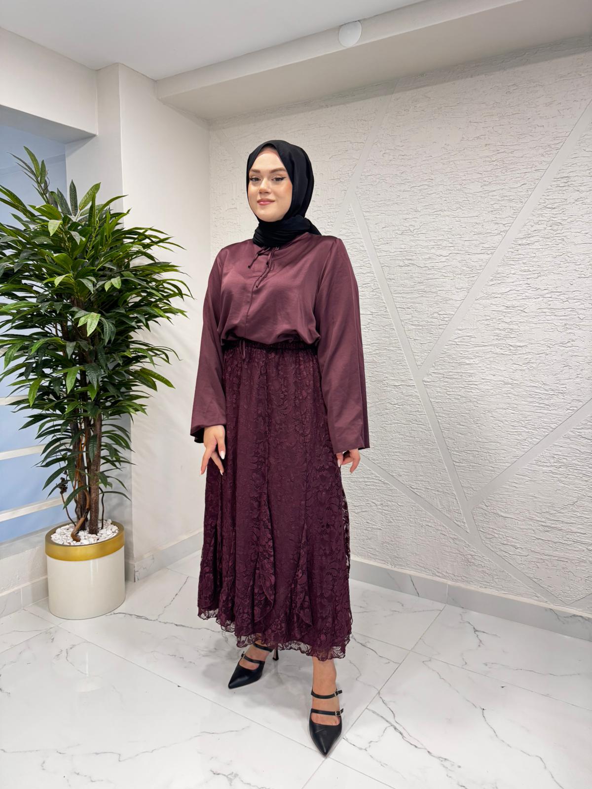 LISSMORE 6102 ETEKLİ TAKIM BORDO