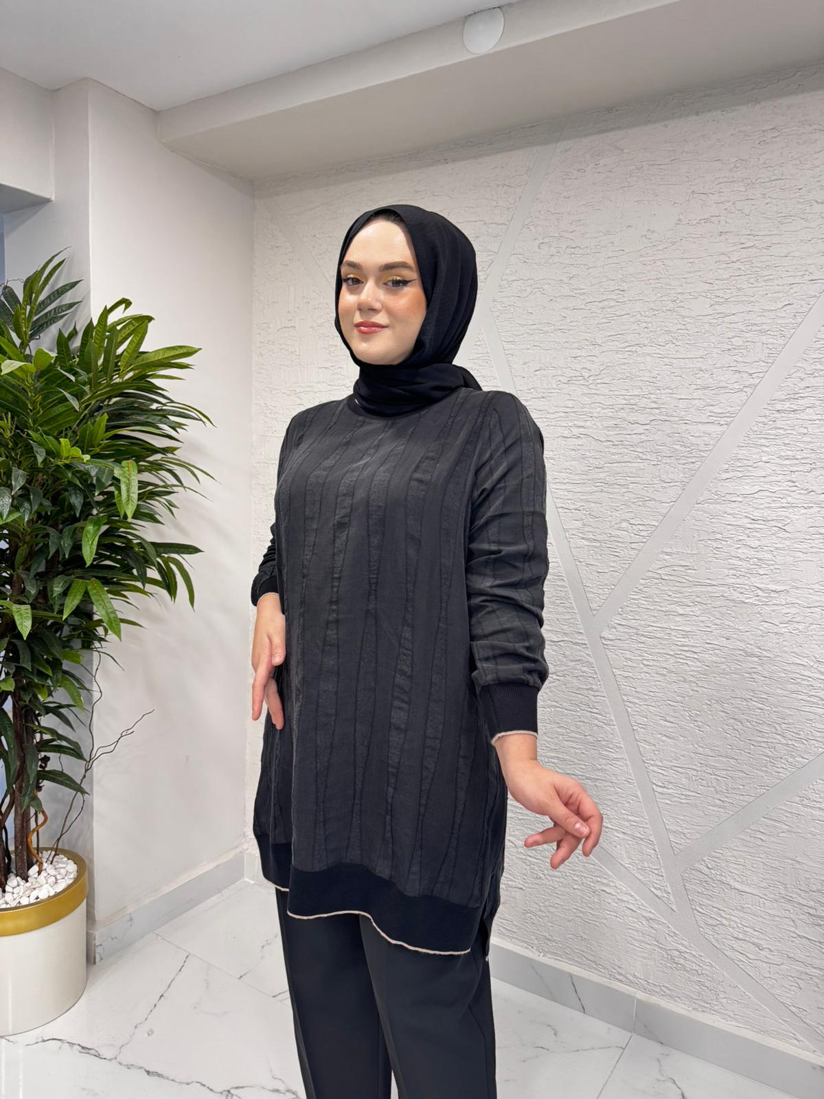 LISSMORE 6120 UZUN TUNİK SİYAH