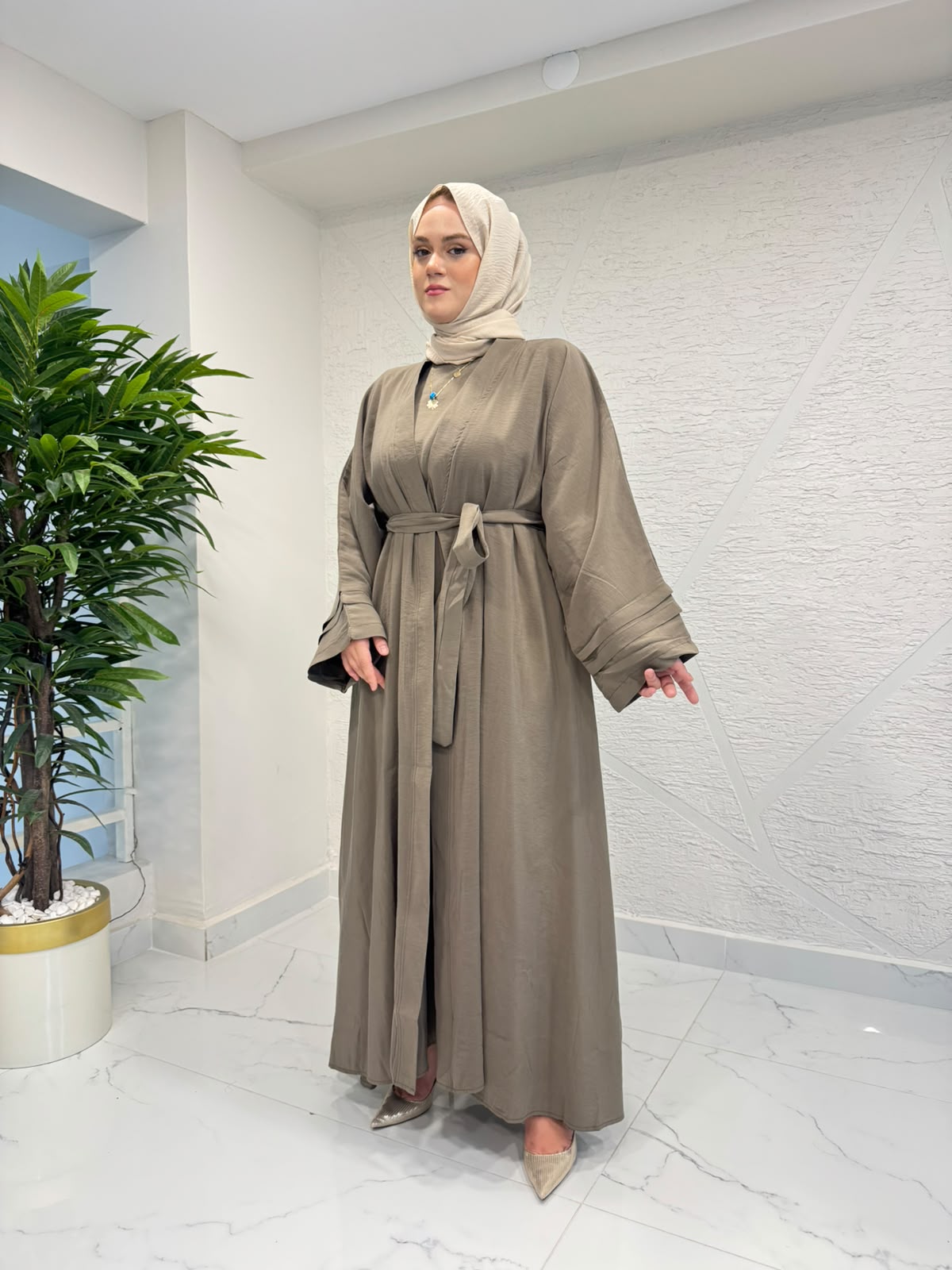 7 ALA OTANTİK 6124 ABAYA İKİLİ TAKIM HAKİ