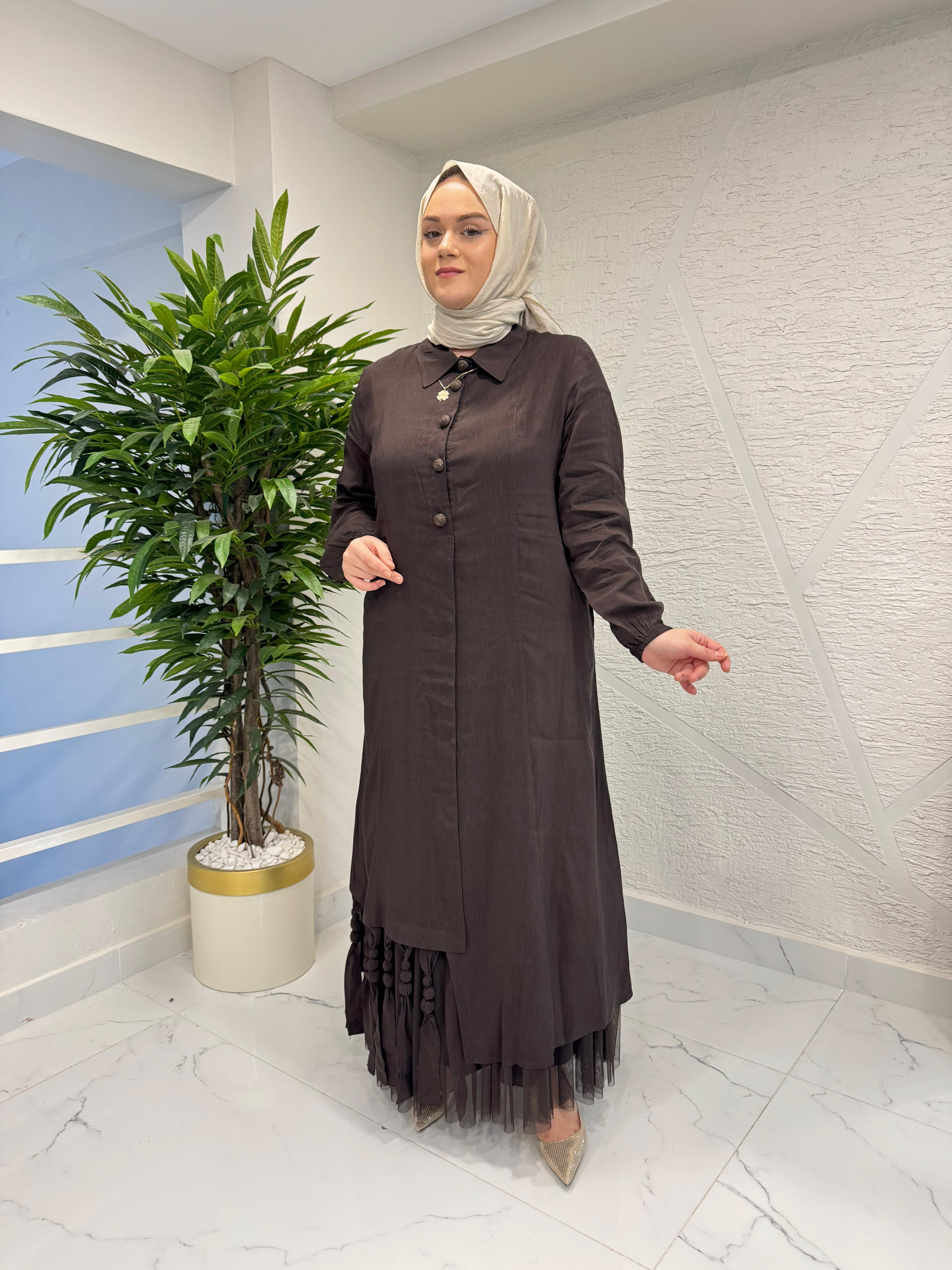 LISSMORE 6307 ELBİSE KAHVERENGİ