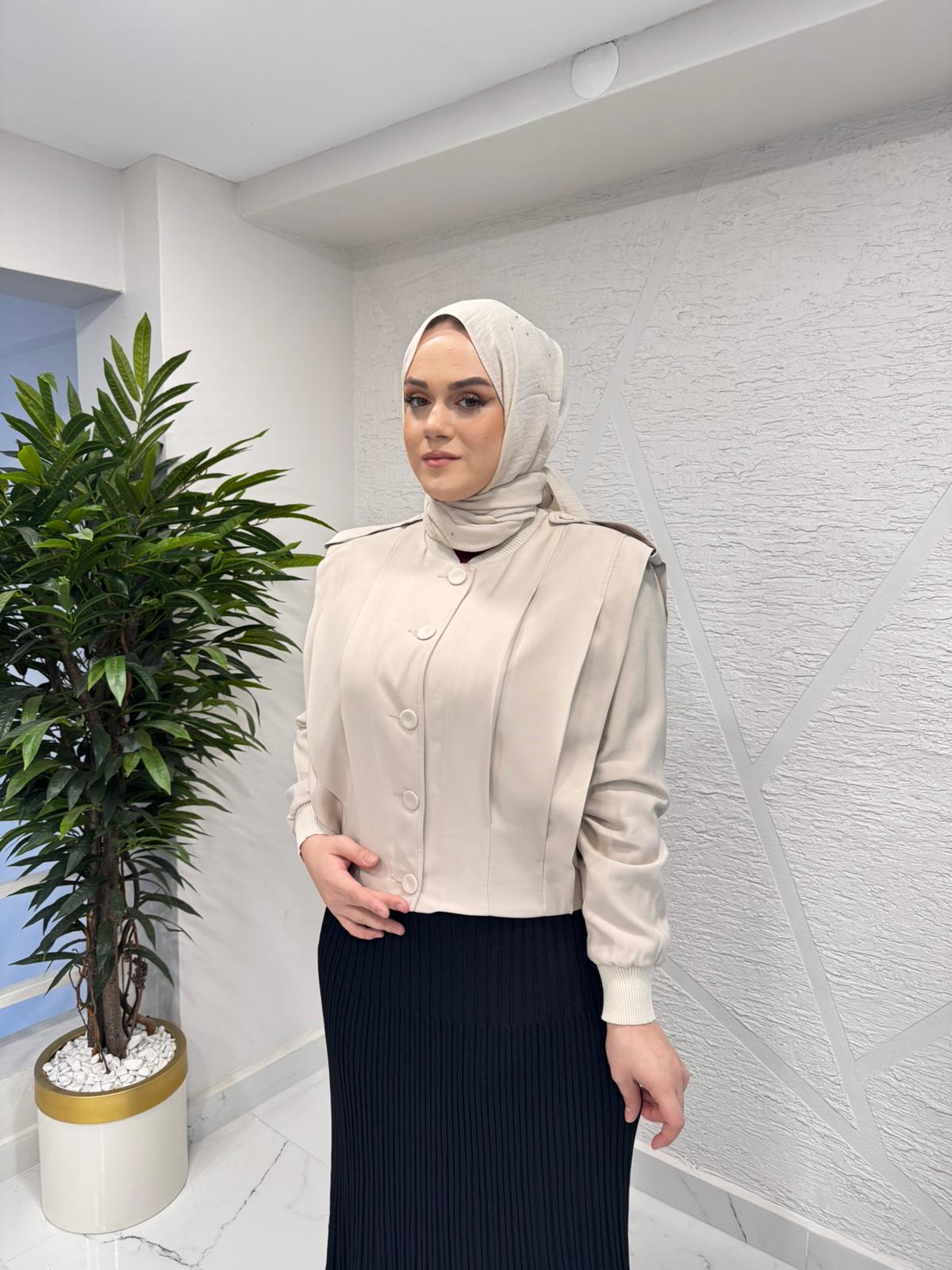 CEREMONY 6817 ANJELİK APOLETLİ KISA CEKET TAŞ