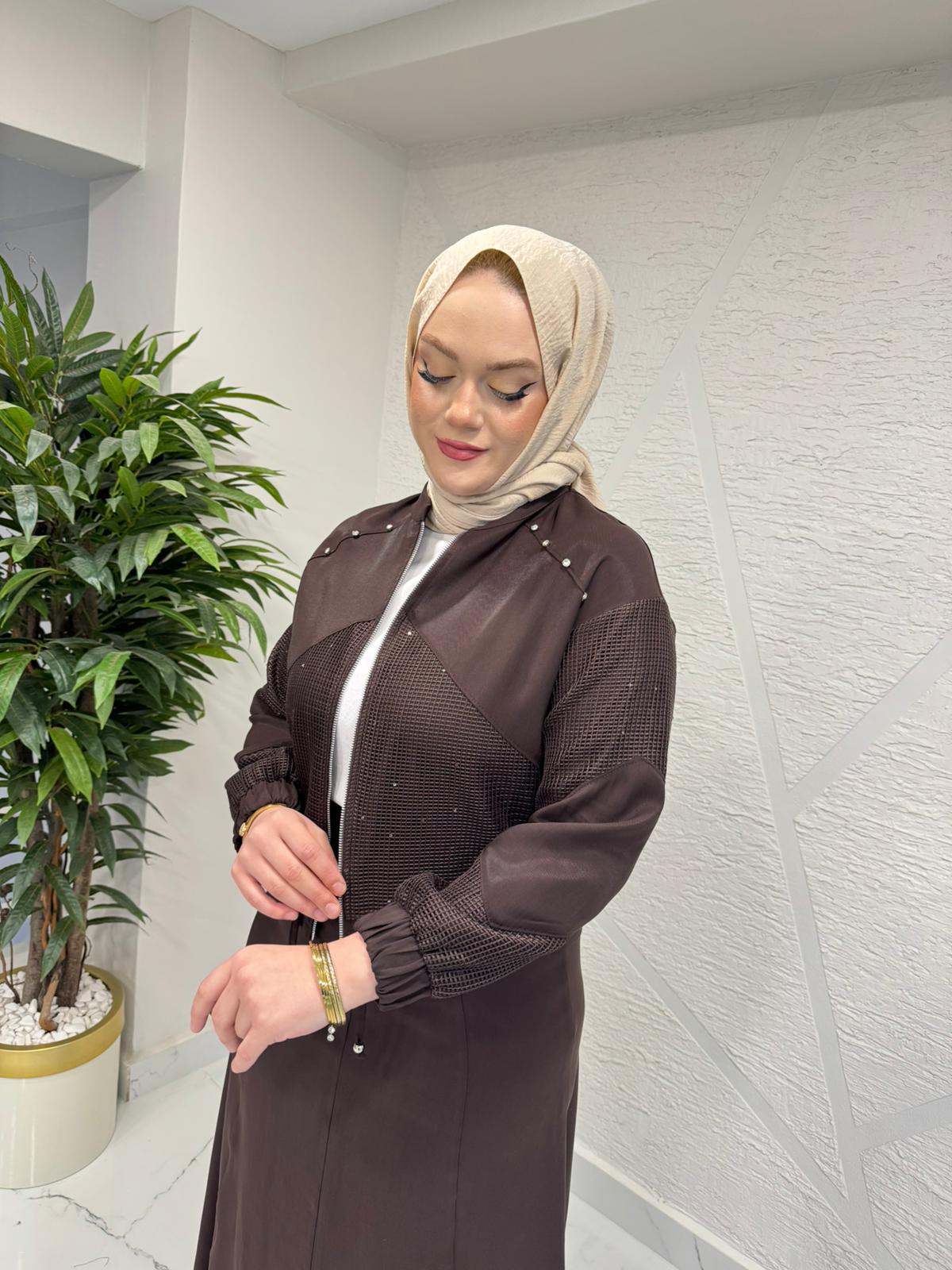 OTTO 7423 FİLE KOMBİNLİ ETEKLİ TAKIM KAHVERENGİ