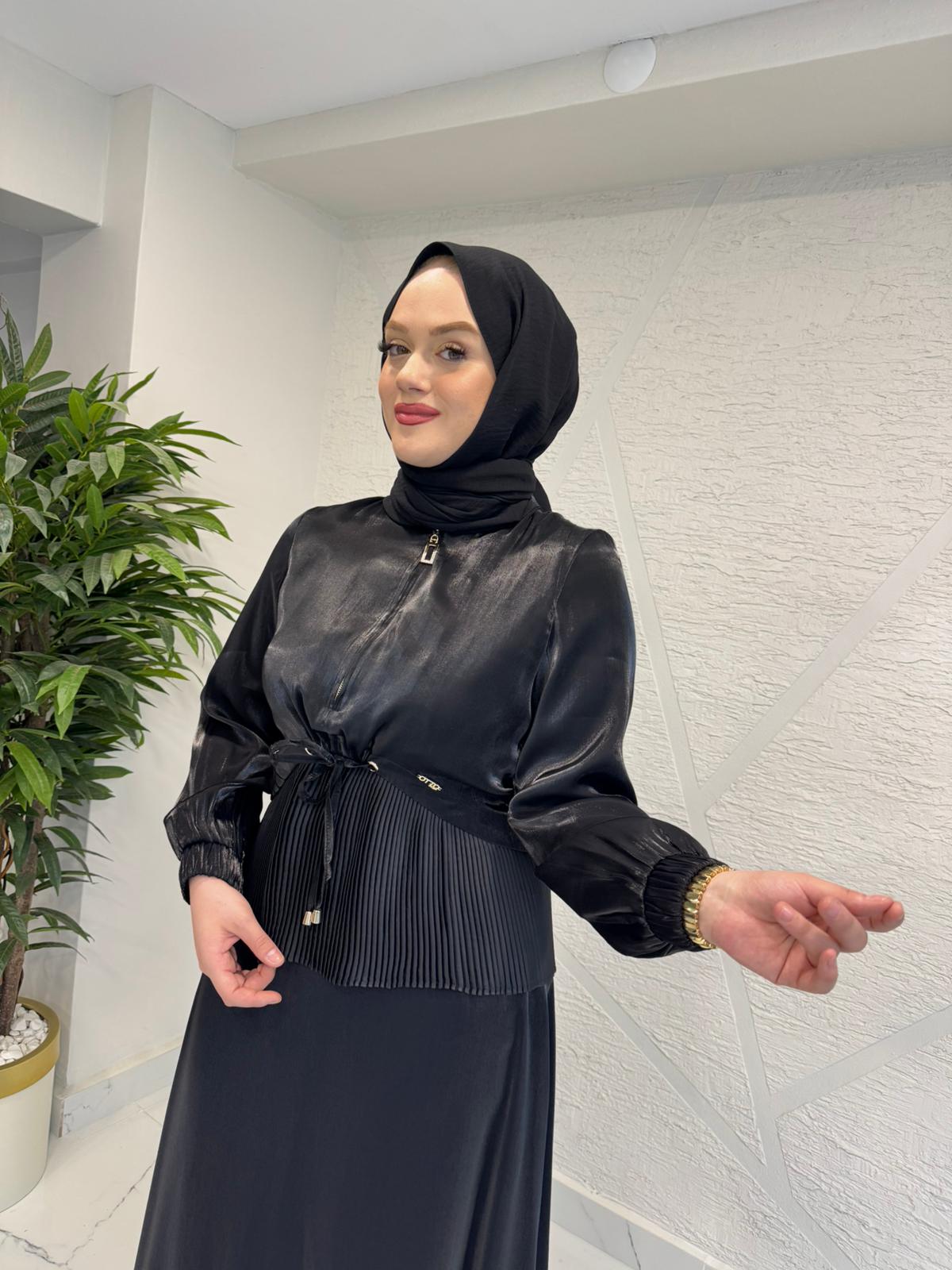 OTTO 7434 CEKET ALTI PİLSELİ TAKIM SİYAH