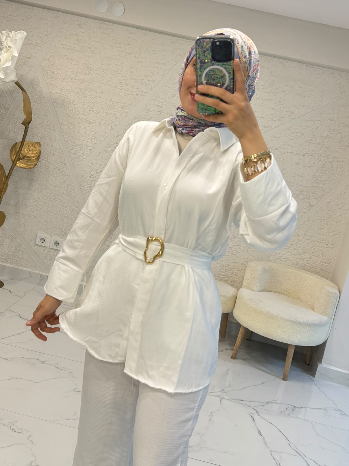 SEMİNARE 8274 PANTOLON TAKIM BEYAZ
