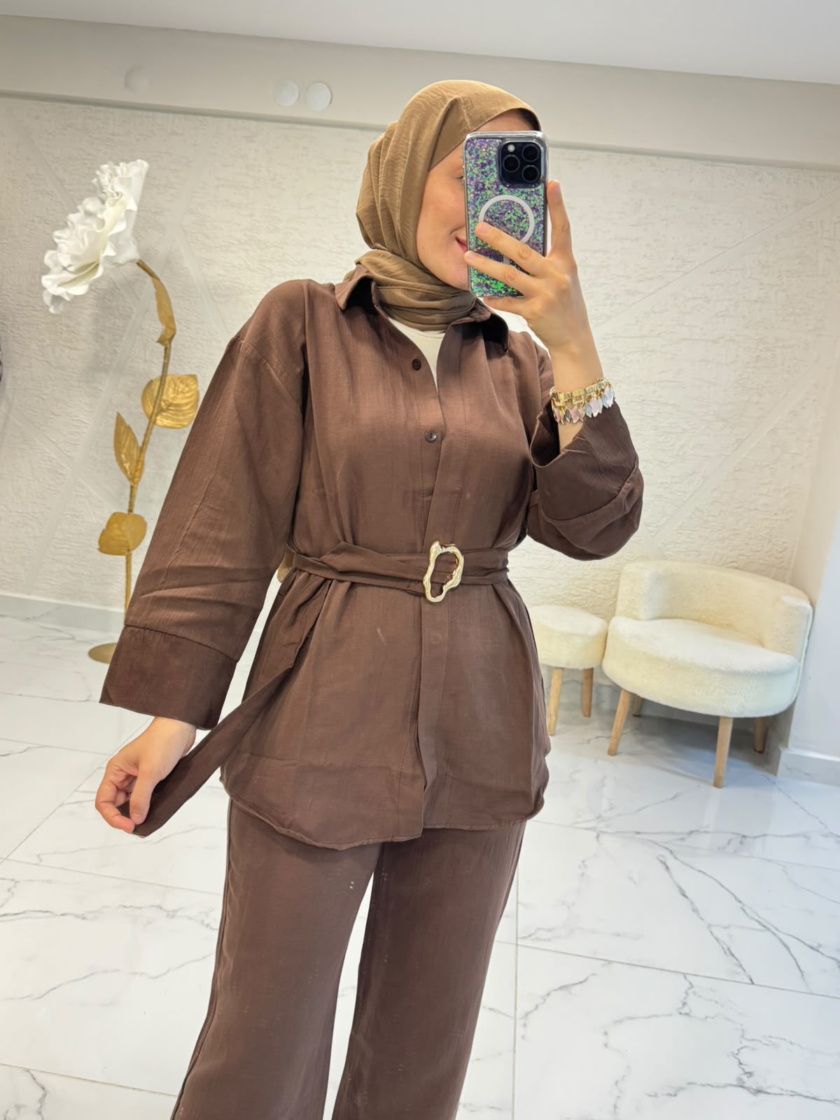 SEMİNARE 8274 PANTOLON TAKIM KAHVERENGİ