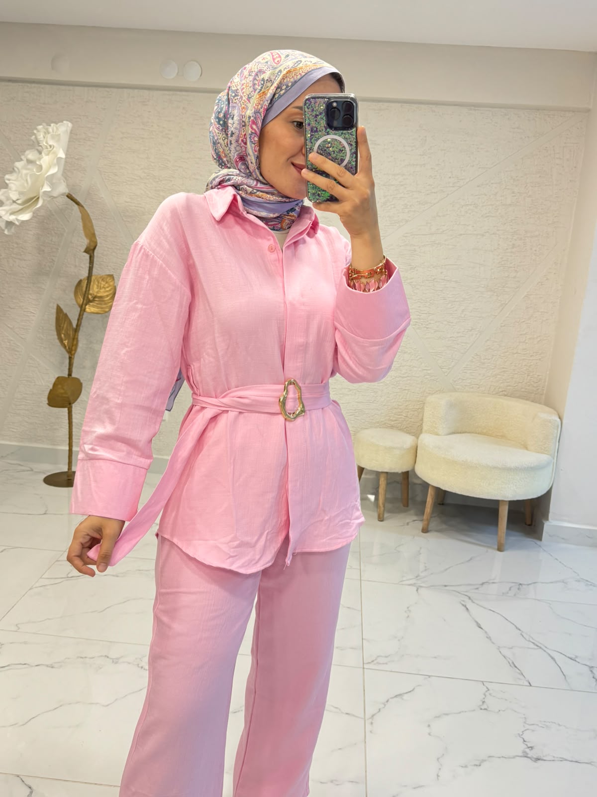 SEMİNARE 8274 PANTOLON TAKIM PEMBE