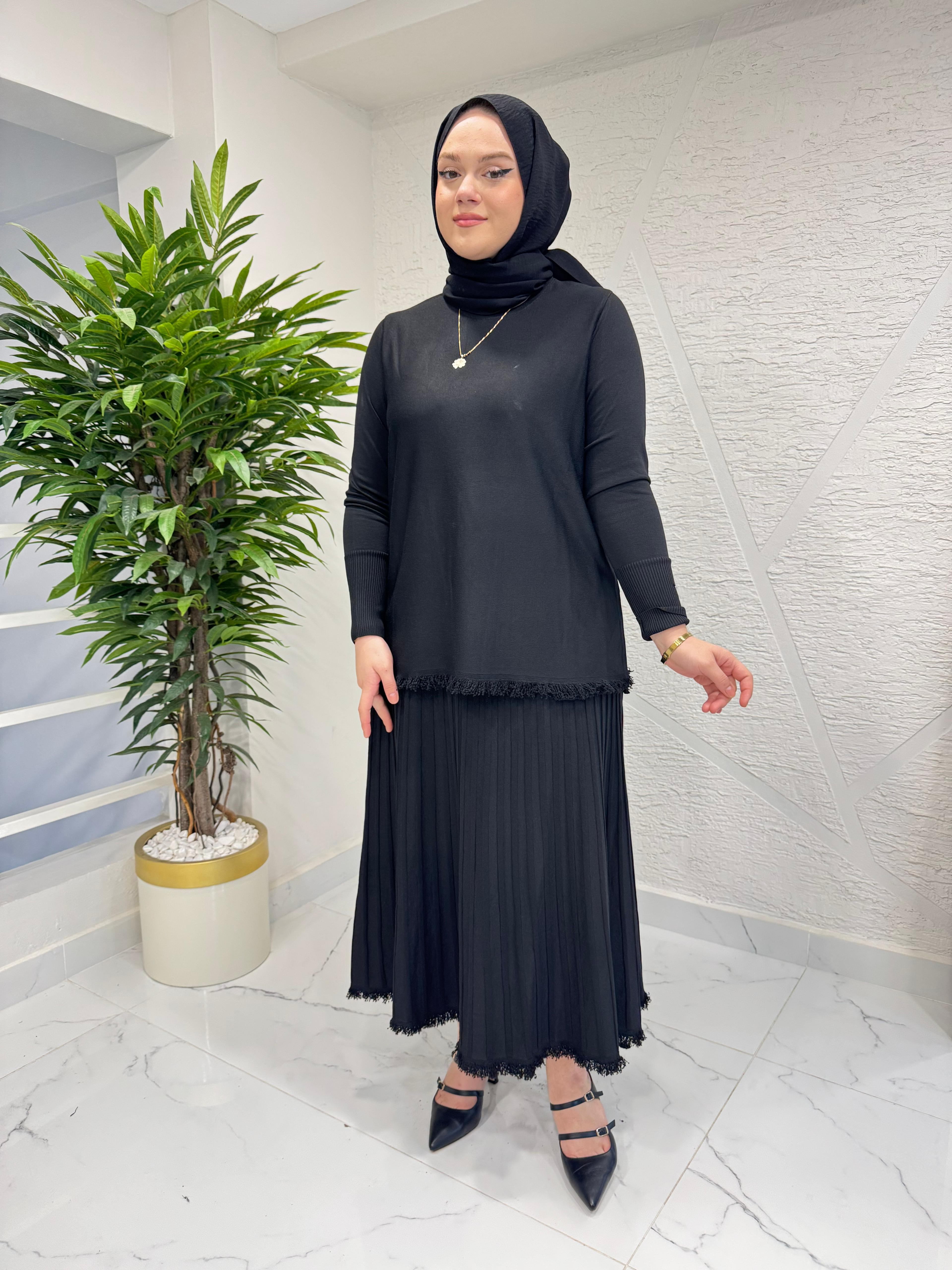 MİSSA MERSERİZE ANKA TAKIM SİYAH