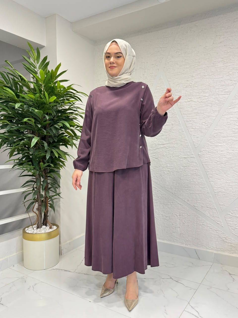 CLEMENCE 1599 ETEKLİ TAKIM BORDO