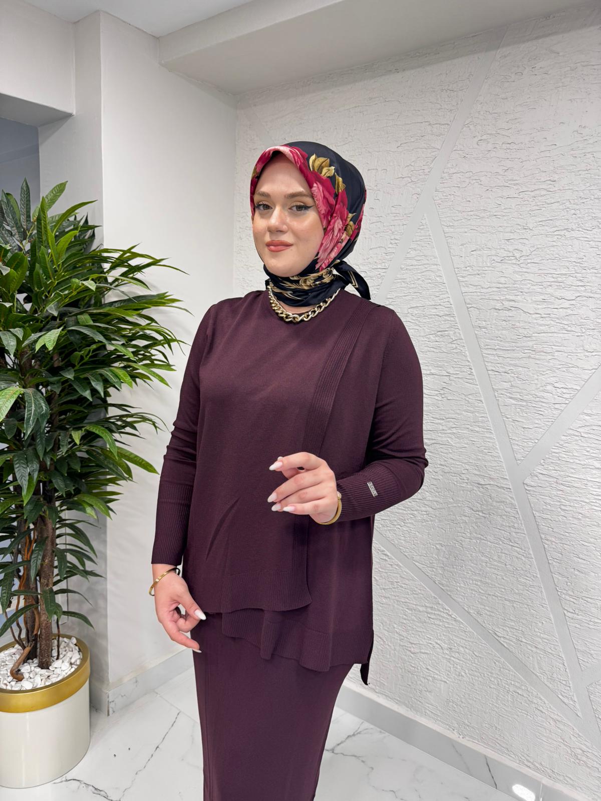 MİSSA ELEGANE MERSERİZE TAKIM KARADUT