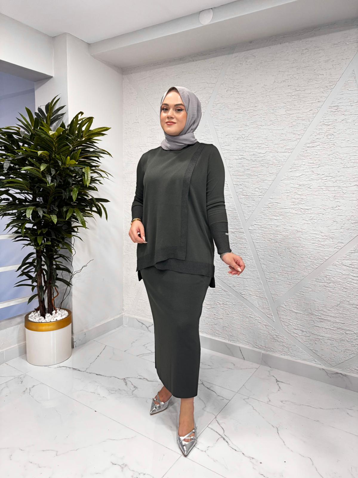 MİSSA ELEGANE SİMLİ MERSERİZE TAKIM HAKİ