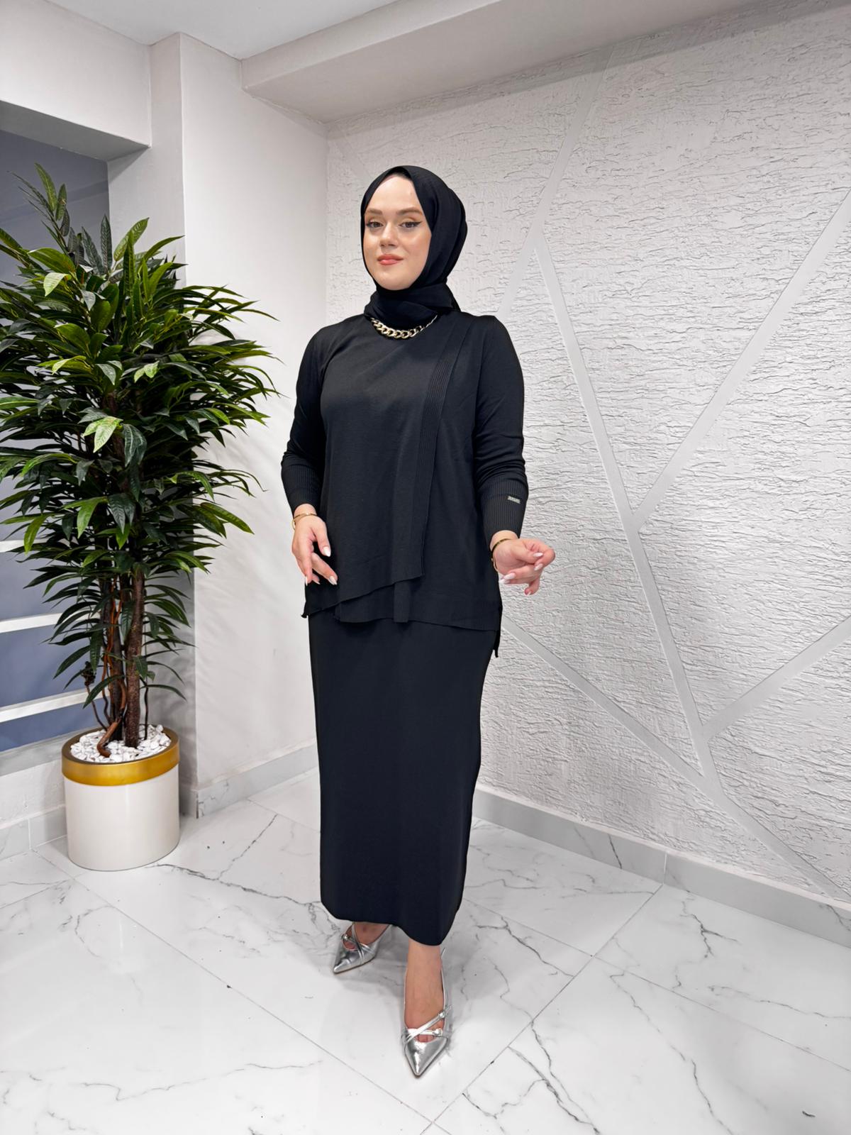 MİSSA ELEGANE MERSERİZE TAKIM SİYAH