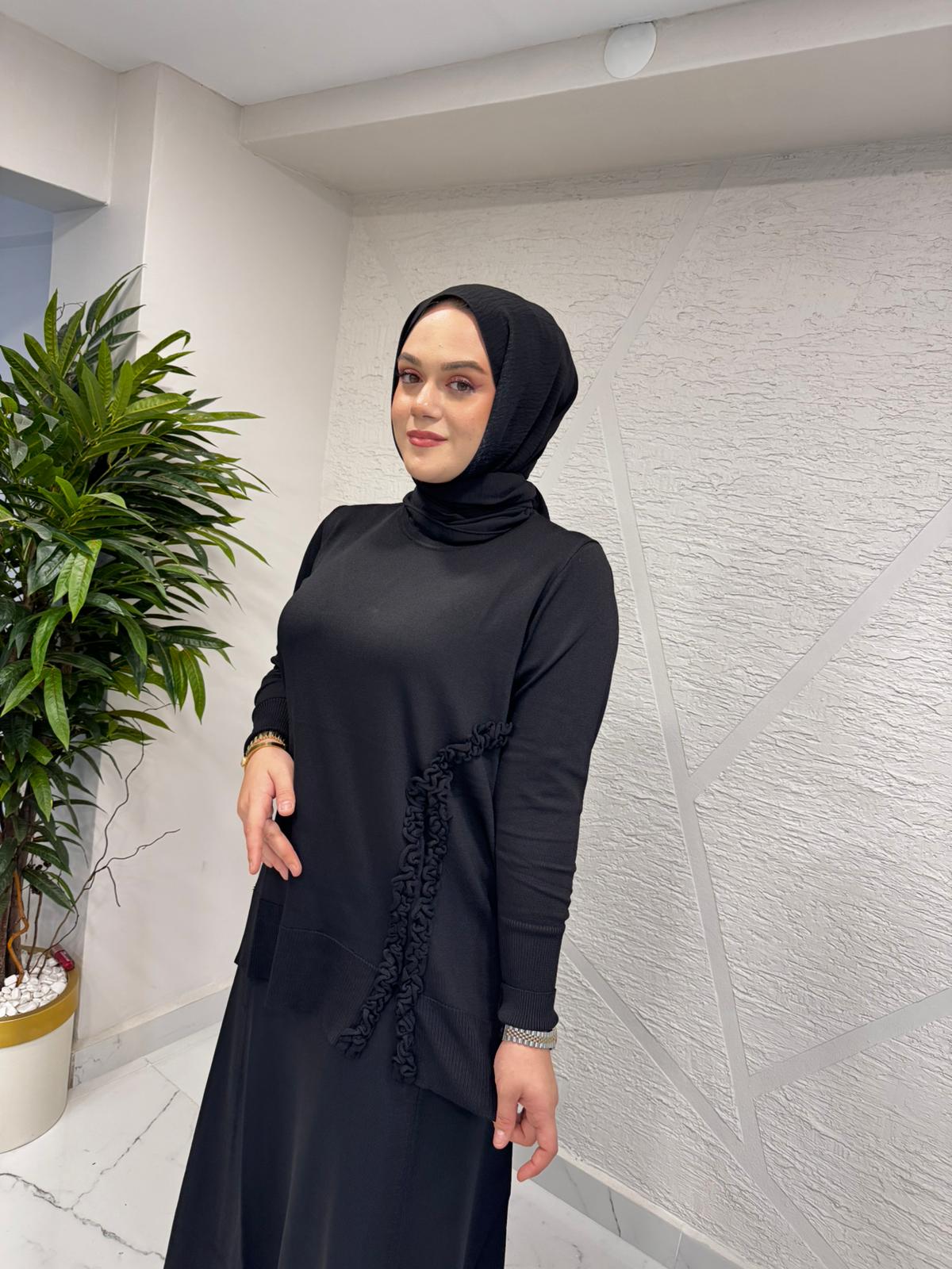 MİSSA FERAH MERSERİZE TAKIM SİYAH