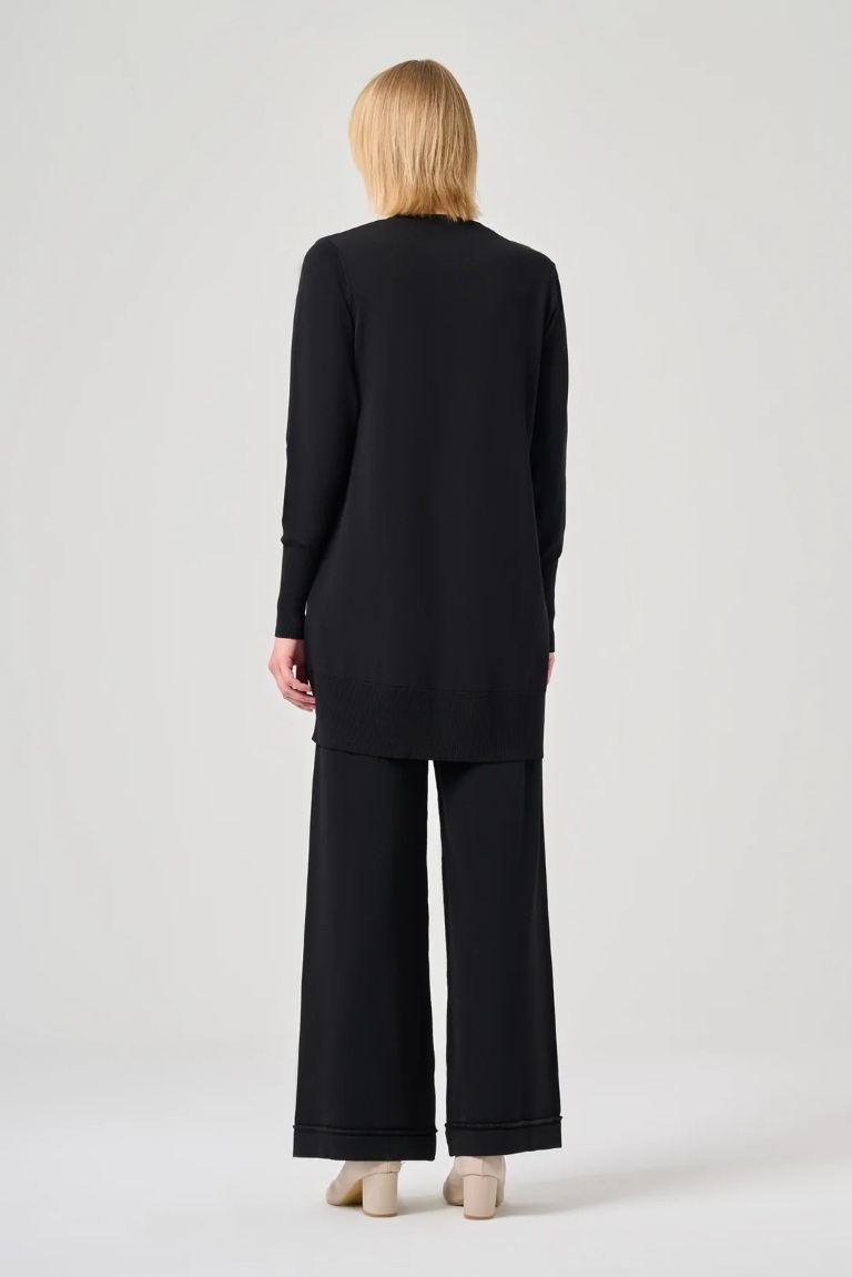 MİSSA SOĞUK İP FIRFIR TUNİK SİYAH