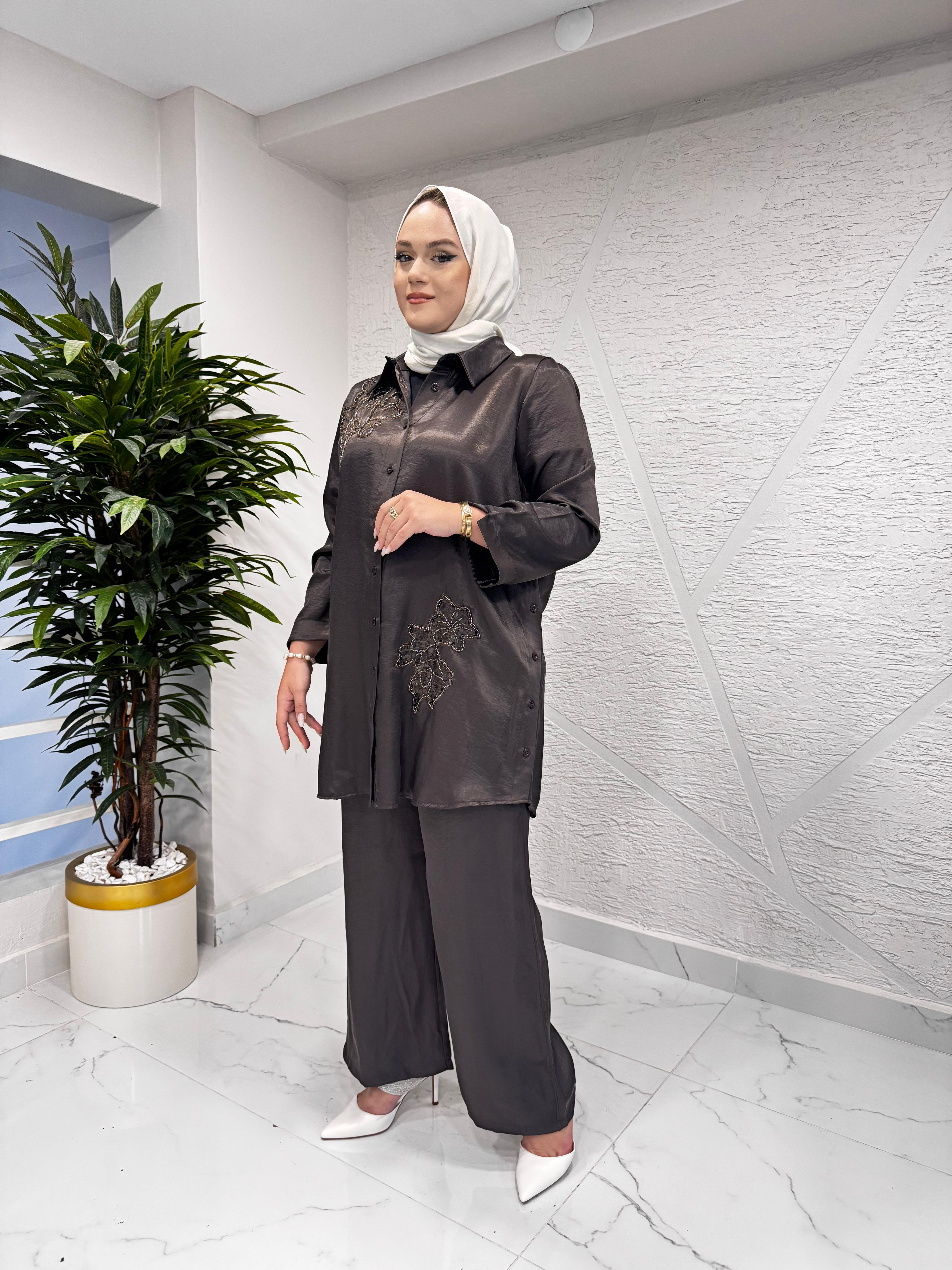 LISSMORE 5969 PANTOLONLU TAKIM KAHVERENGİ
