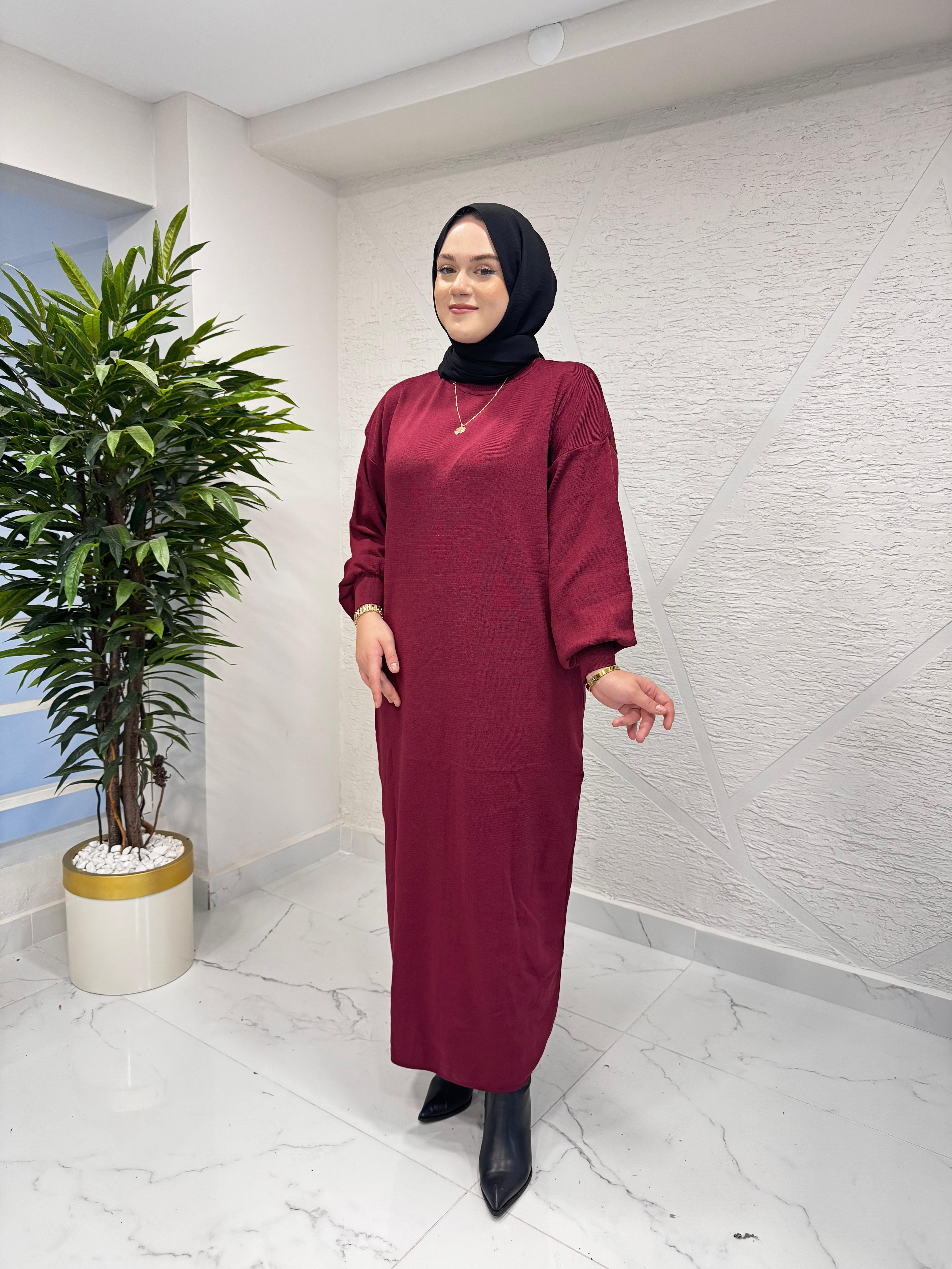 RAIMENT TRİKO ELBİSE BORDO