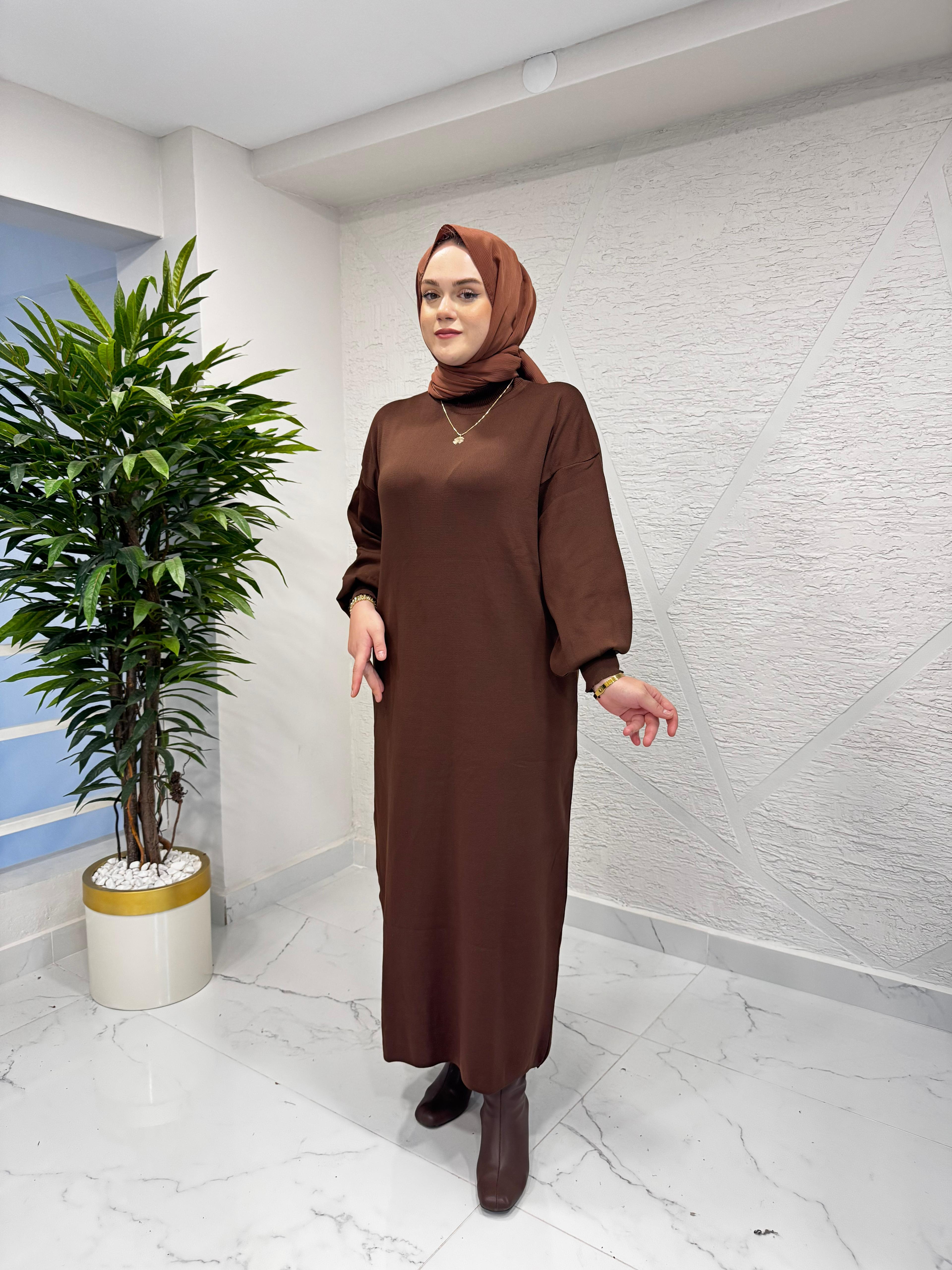 RAIMENT TRİKO ELBİSE KAHVERENGİ