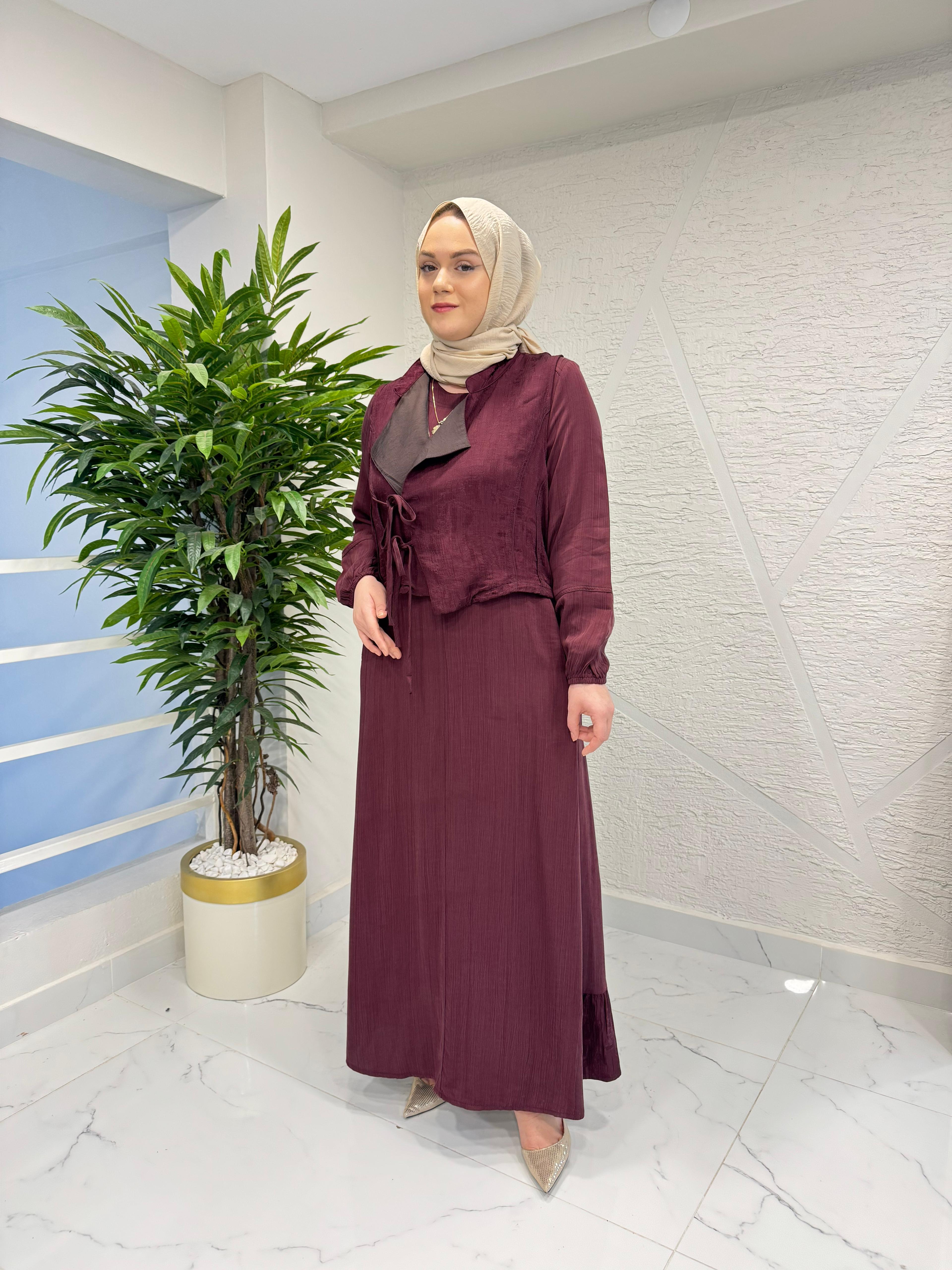 LISSMORE 5792 CEKETLİ ELBİSE BORDO