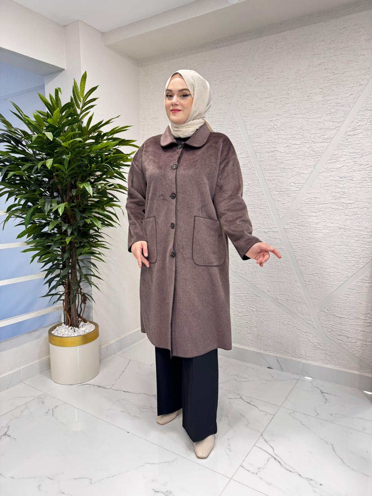 PUANE 15220 ARABOY ANGORA KABAN KAHVERENGİ