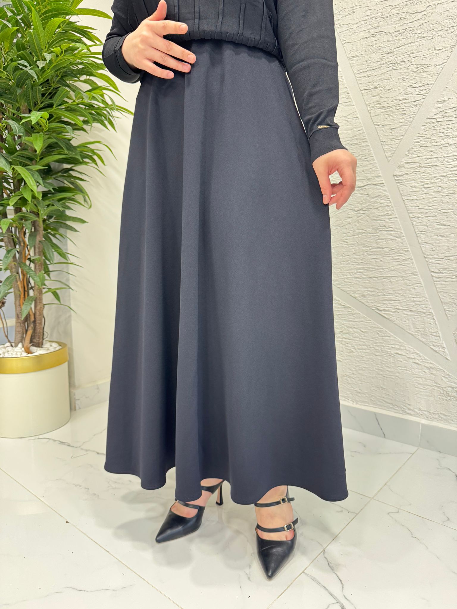 RAIMENT KREP KİLOŞ ETEK LACİVERT