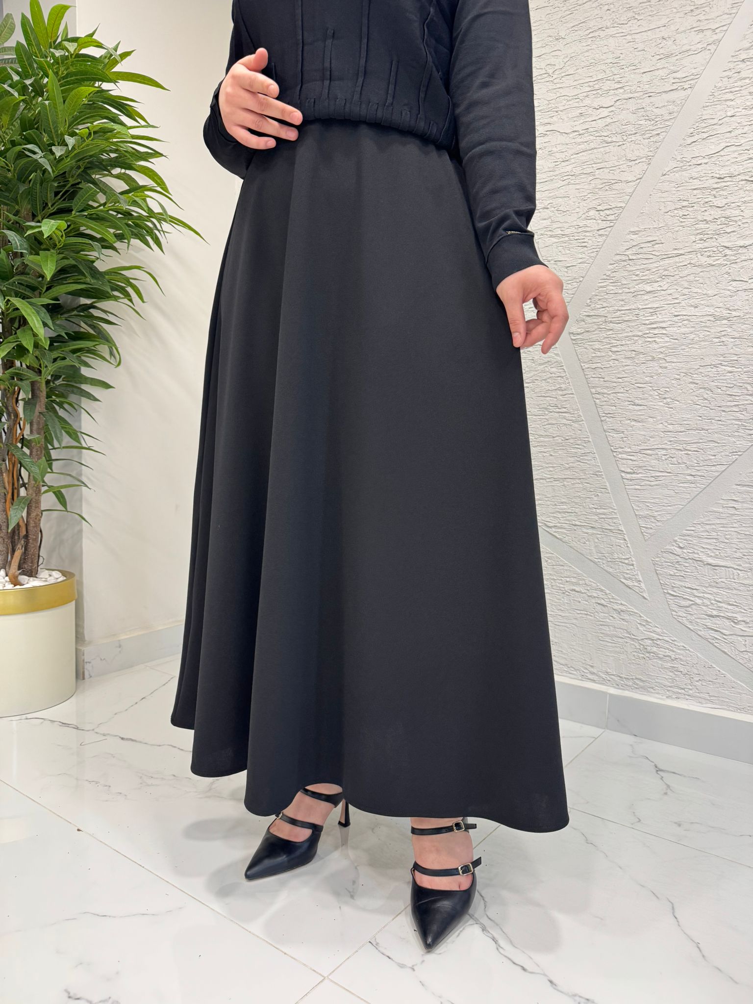 RAIMENT KREP KİLOŞ ETEK SİYAH