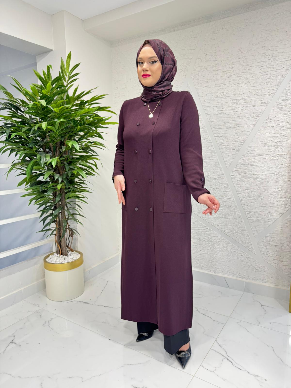 MİSSA MERSERİZE MARS KÜRKLÜ KAP KARADUT