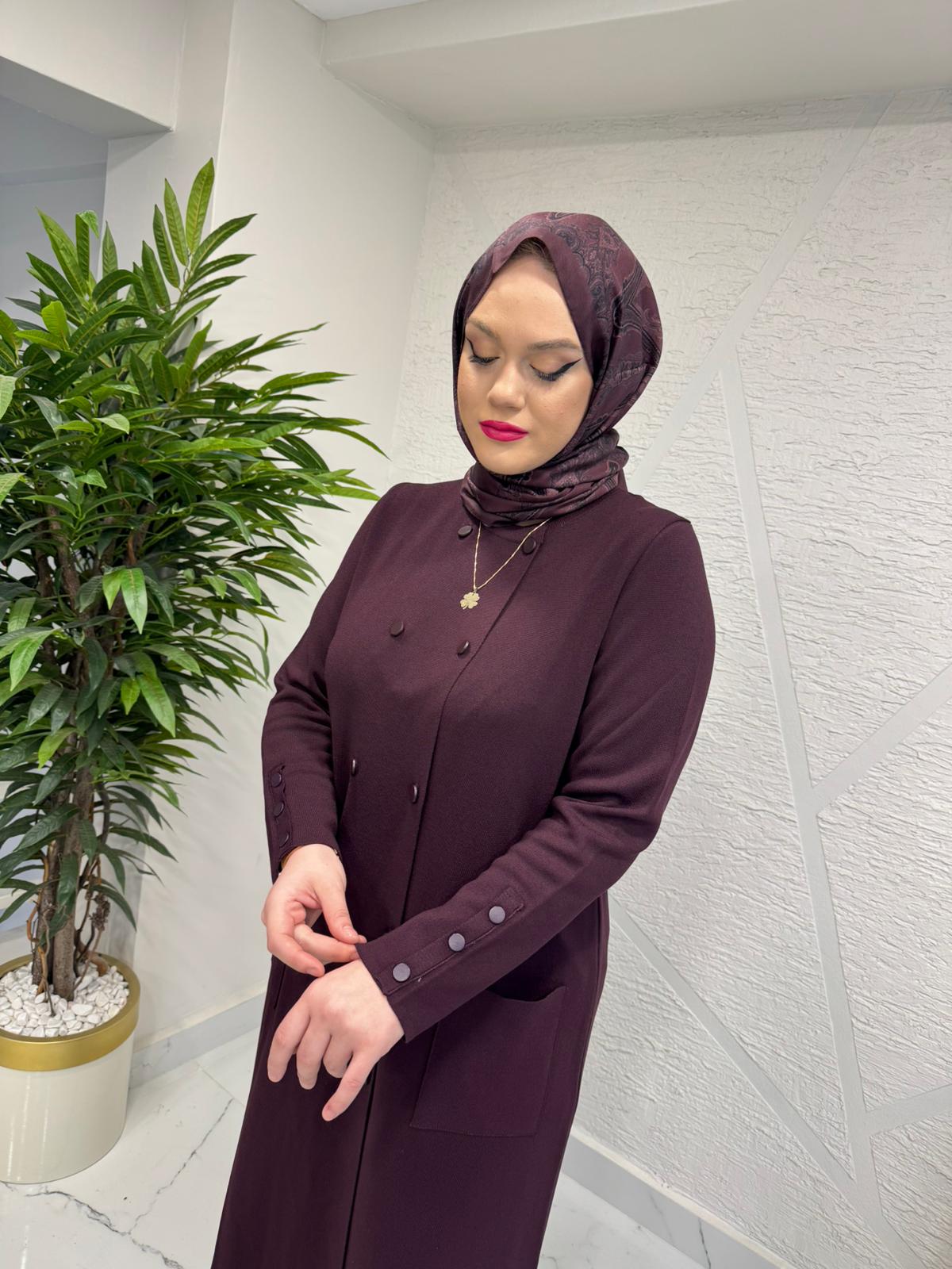 MİSSA MERSERİZE MARS KÜRKLÜ KAP KARADUT