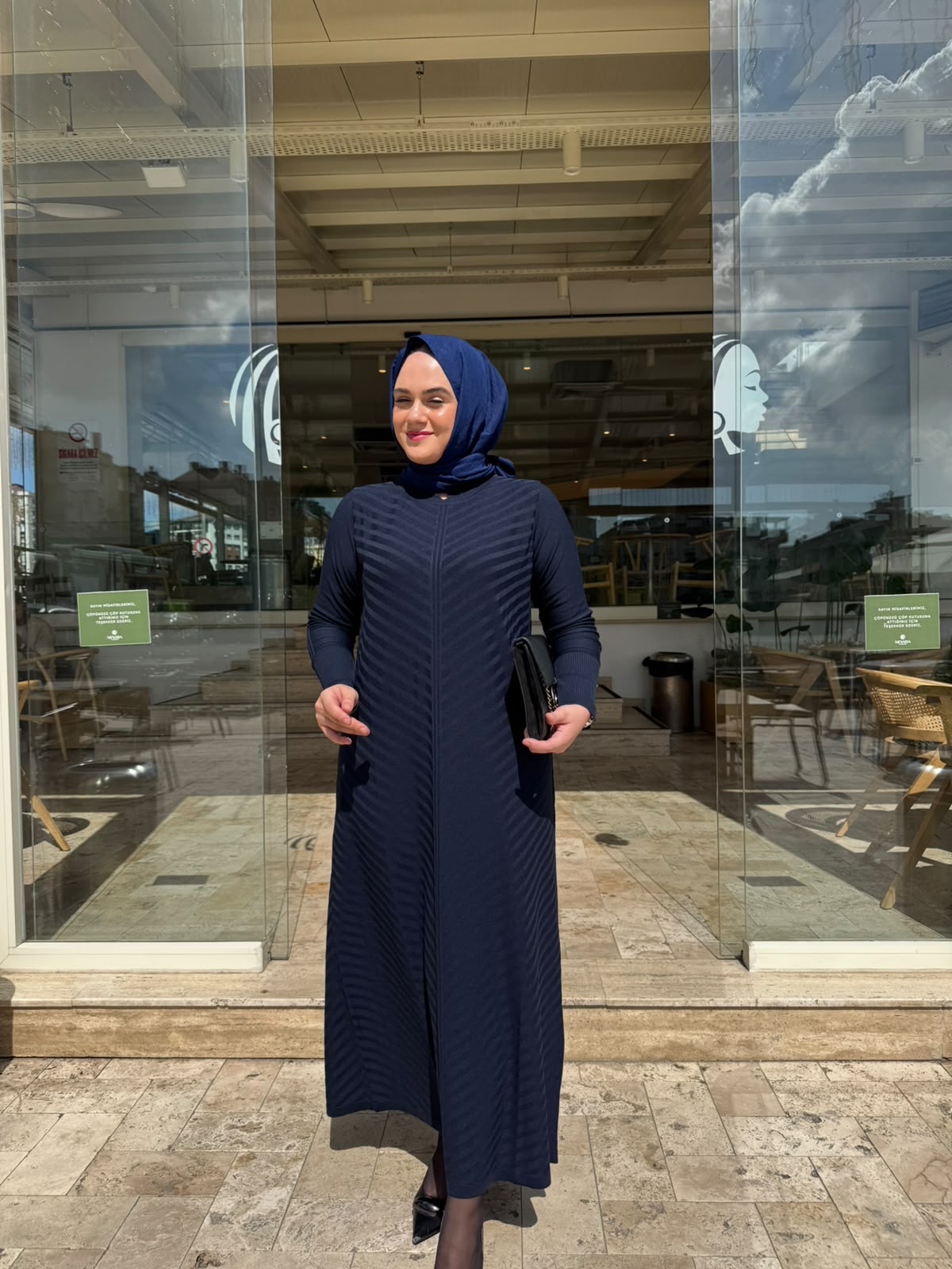 MİSSA BAŞAK MERSERİZE TRİKO ELBİSE LACİVERT