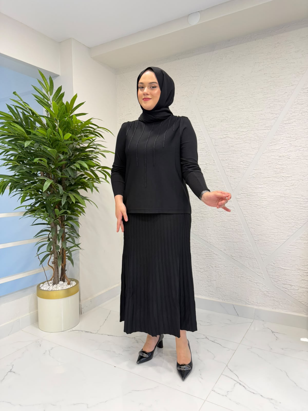 MİSSA RAYON BRİT BLUZ SİYAH