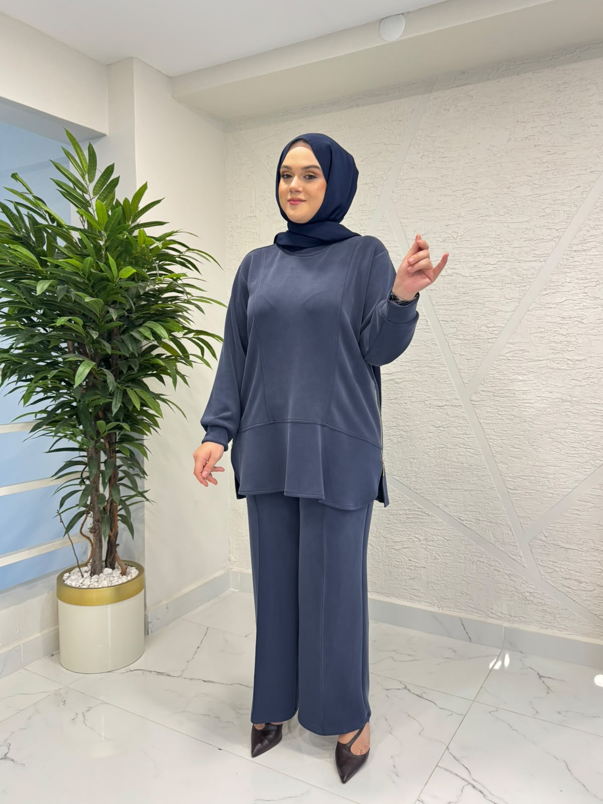 RAIMENT 0173 OYSHO PANTOLON TAKIM LACİVERT