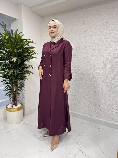 MİSSA K10 SAFİR KETEN TAKIM BORDO
