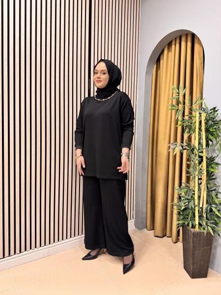 MISSEMRAMISS 4735 ROCCIOSO COTTON TAKIM SİYAH
