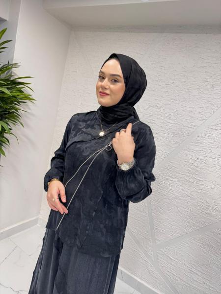 CLEMENCE 1435 İPEK TAKIM SİYAH