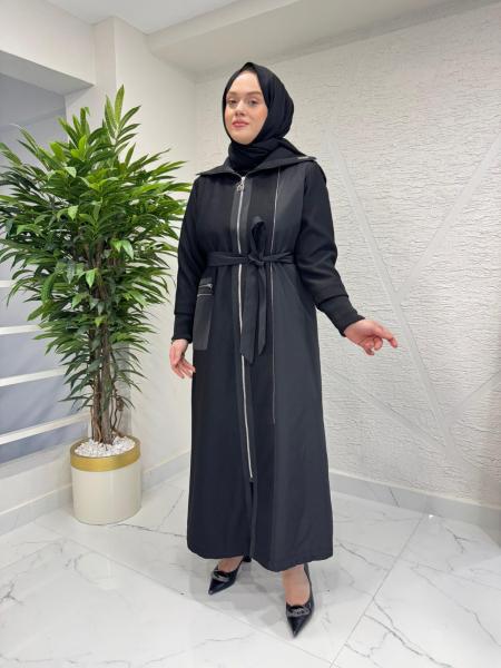 ORHAN 1582 FERMUARLI VE BELDEN KUŞAKLI KAP SİYAH