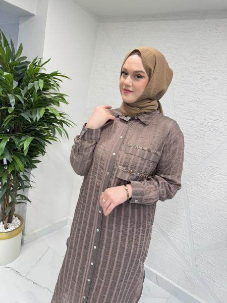 CEREMONY 26Y342 BELİ LASTİKLİ BOL PAÇA PANTOLON KAHVERENGİ