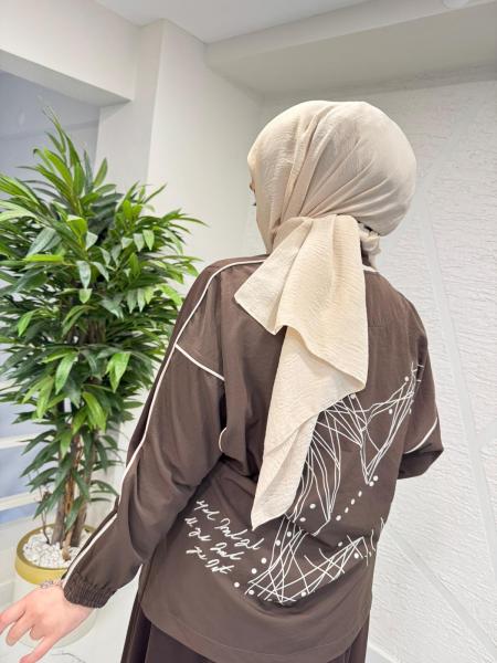 CEREMONY 26Y819 ARKASI BASKI DETAYLI ZEGNA CEKET KAHVERENGİ