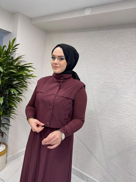 İKOL 34364 ÇIKMA YELEKLİ SPOR TAKIM BORDO