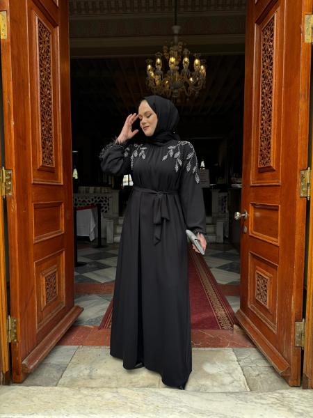 ETRUCCI 4318 ABİYE ELBİSE SİYAH