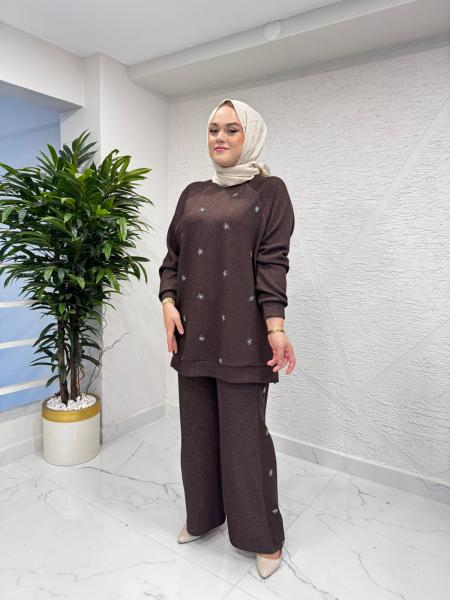 FUAT GÜRŞEN 4357 PANTOLONLU TAKIM KAHVERENGİ