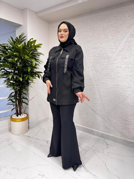 MISSEMRAMISS 4928 LİNEA PANTOLON TAKIM SİYAH