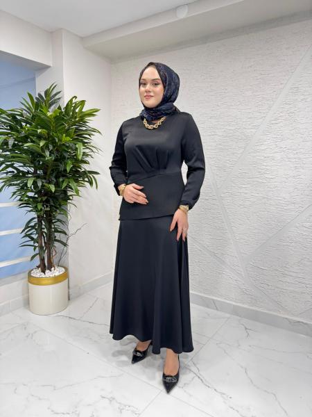 MISSEMRAMISS 4978 SAPHİRA ETEKLİ TAKIM SİYAH