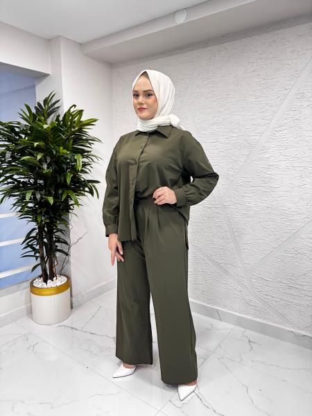 MISSEMRAMISS 4980 CORE GÖMLEK PANTOLON TAKIM HAKİ