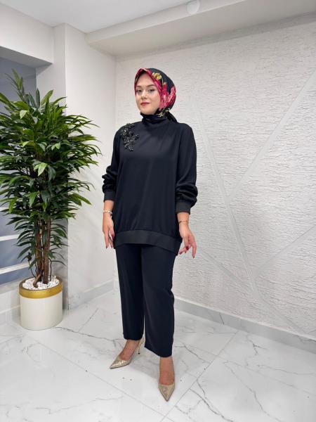 MISSEMRAMISS 5002 FLOREA TAKIM SİYAH