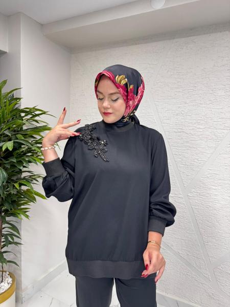 MISSEMRAMISS 5002 FLOREA TAKIM SİYAH