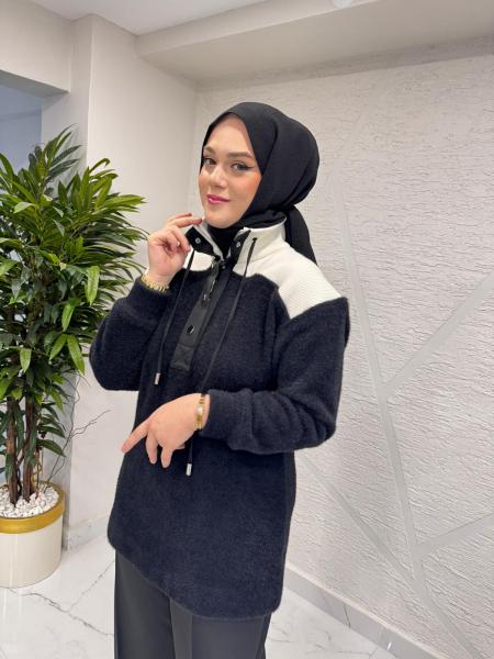 MISSEMRAMISS 5012 VELİX ANGORA TUNİK SİYAH