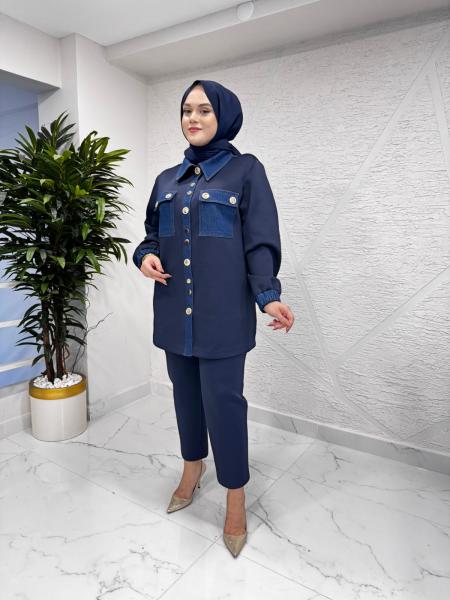 MISSEMRAMISS 5053 OLVERA DENİM GARNİ TAKIM LACİVERT