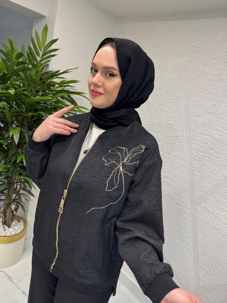 MISSEMRAMISS 5123 JAKAR BLOOM CEKET SİYAH