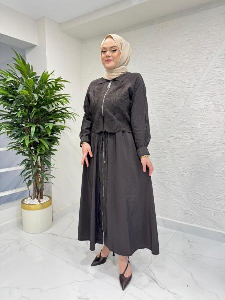 MISSEMRAMISS 5195 GRACE CUT ELBİSE KAHVERENGİ