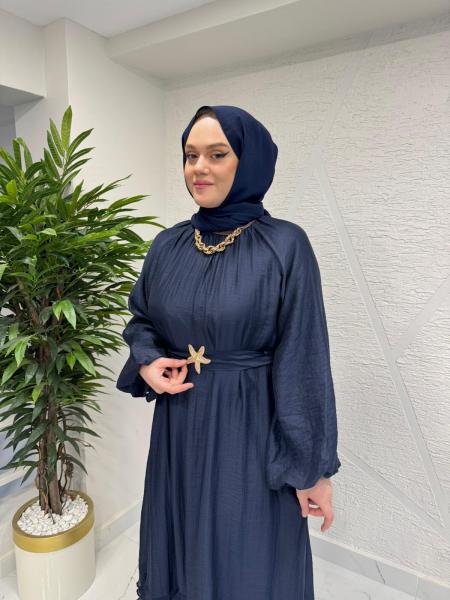 MISSEMRAMISS 5206 VERDEA ELBİSE LACİVERT